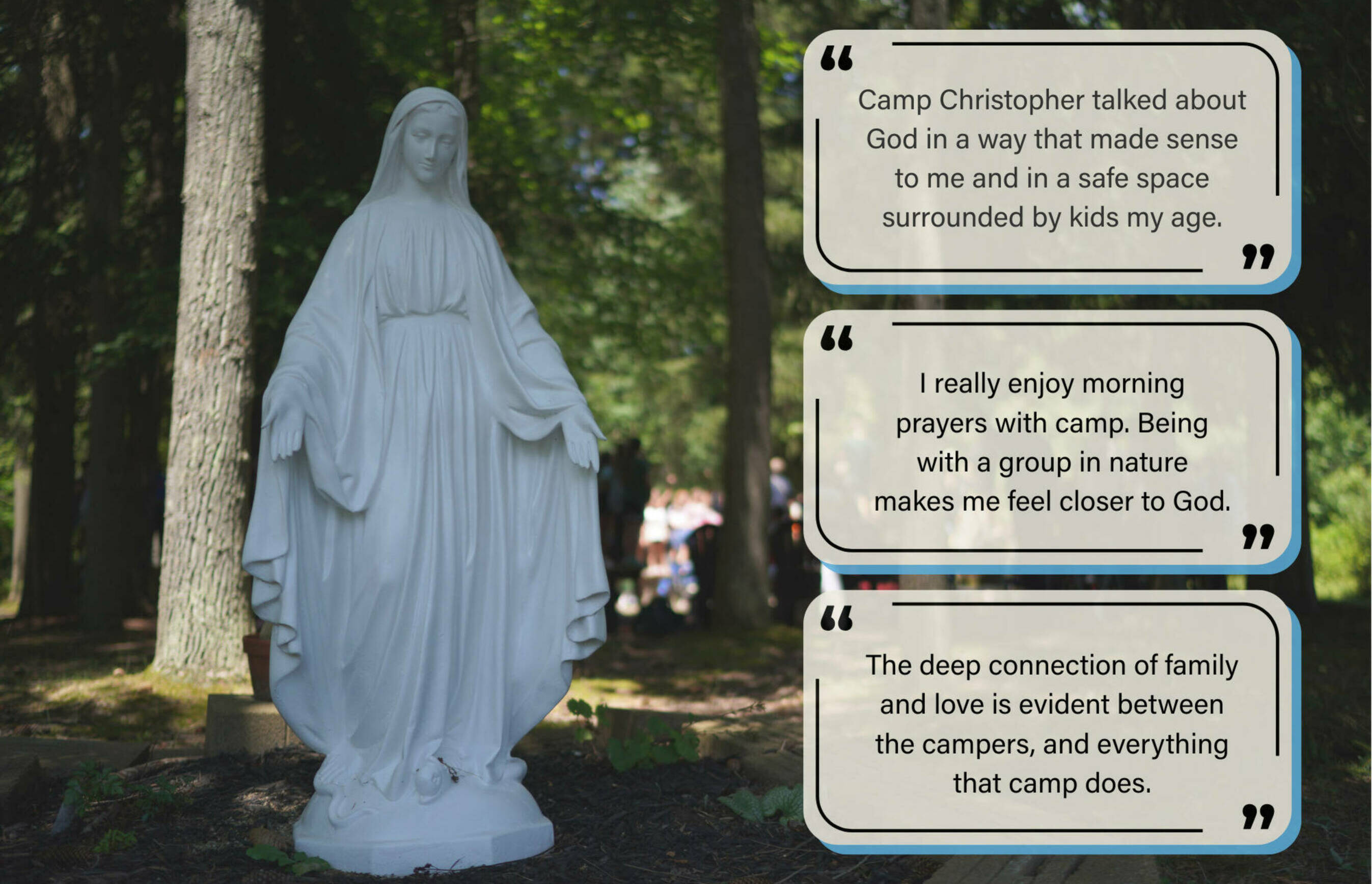 Campchristophertalkedaboutgodinawaythatmadesensetomeandinasafespacesurroundedbykidsmyage.