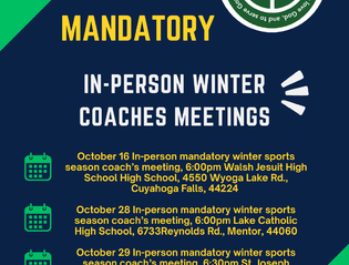 Mandatory Winter Sports Coaches Meeting for Basketball and Cheer!